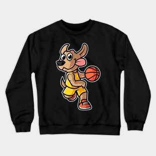 Dog Basketball Game Day Funny Team Sports B-ball graphic Crewneck Sweatshirt